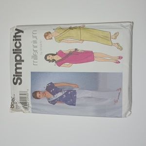 Rare Simplicity 8682 Millennium Women's Sewing Pattern 039363229308 ©1999